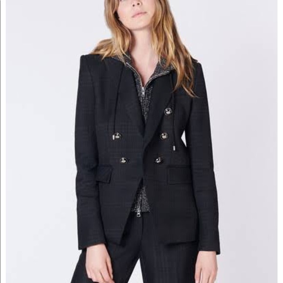 New VERONICA BEARD Silver/Blk Otis Hoodie Dickey - Picture 2 of 8